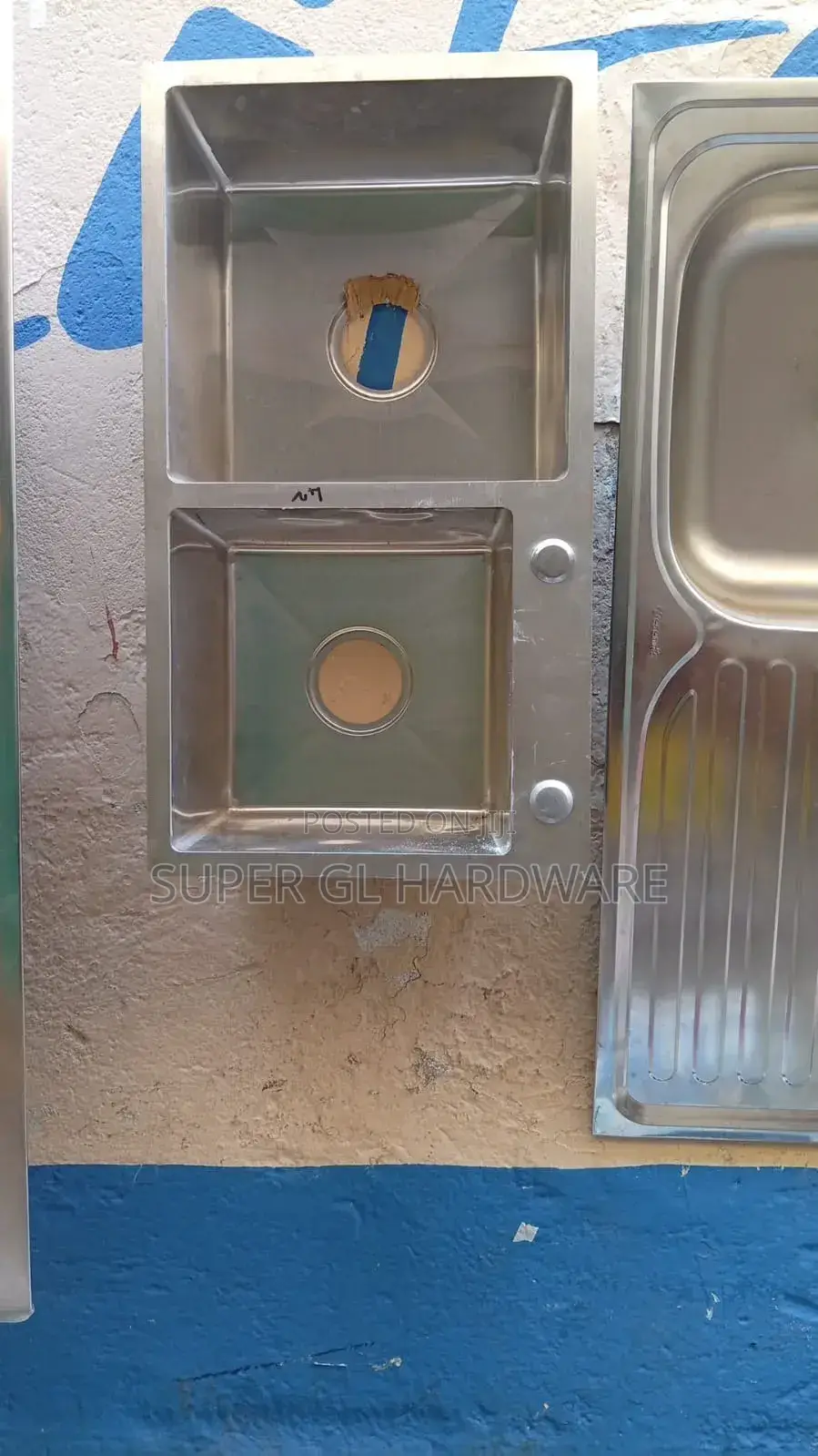 Double Chrome Sink With Basket