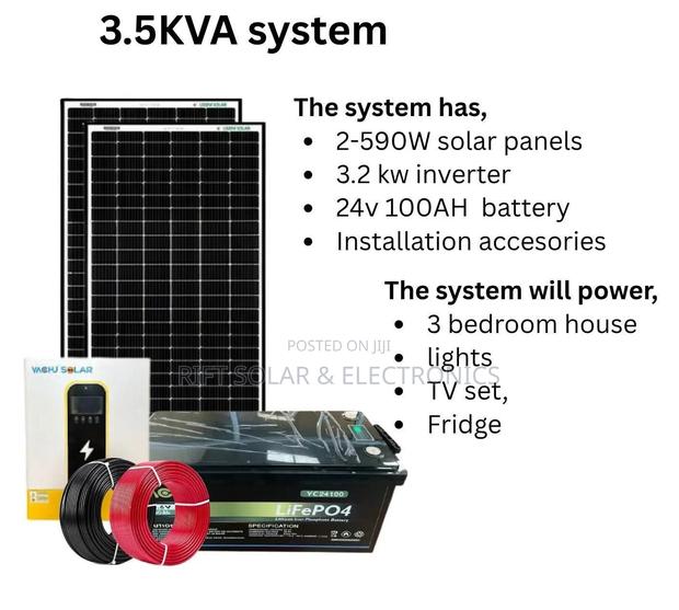 3.2kw - 100ah Lithium Home Solar Solution - (2)590w Bifacial Solar
