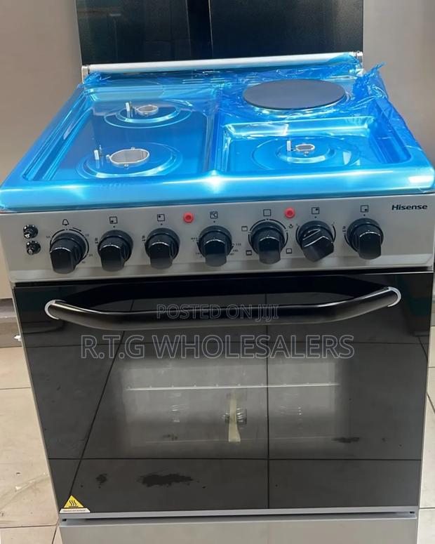 Hisense 60x60 Free Standing Cooker 3 Gas + 1 Electric