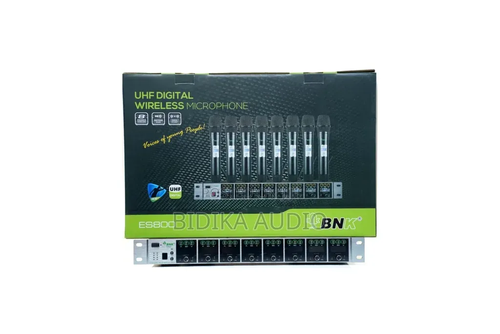 BNK Es800 Uhf 8-Channel Digital Wireless Microphone System