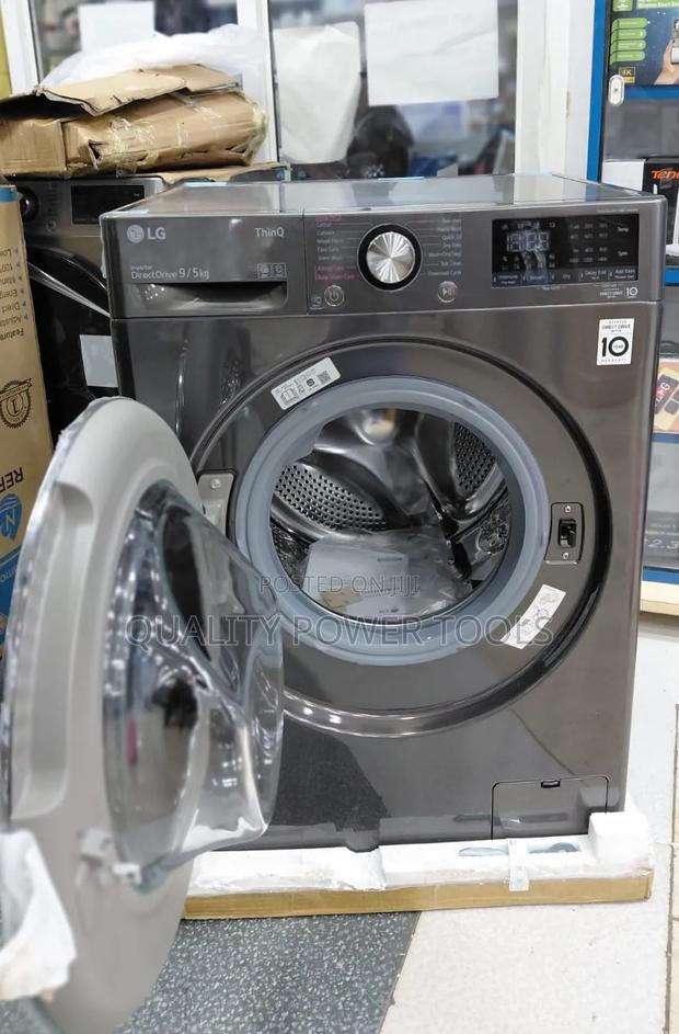 Front Load Washer/Dryer Combo in Black Steel - thumbnail 2