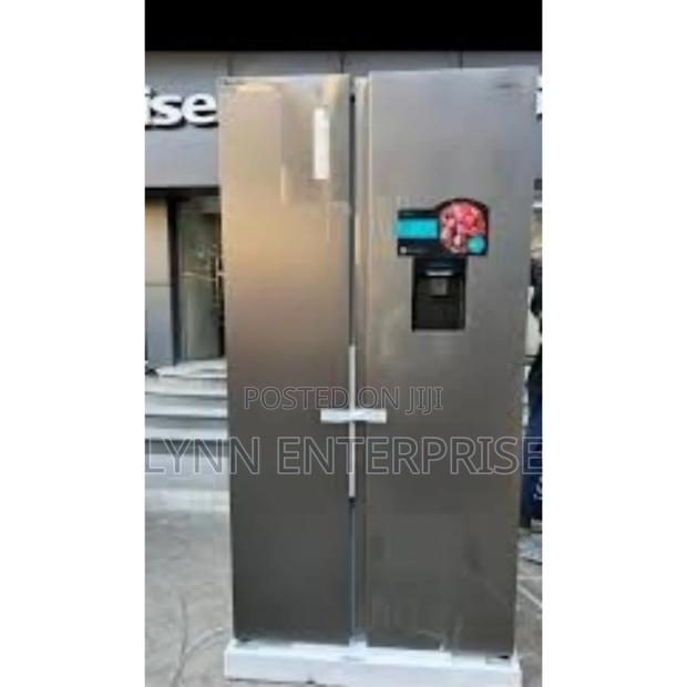 Silver Hisense Fridge Side by Side 434 Litres - main view