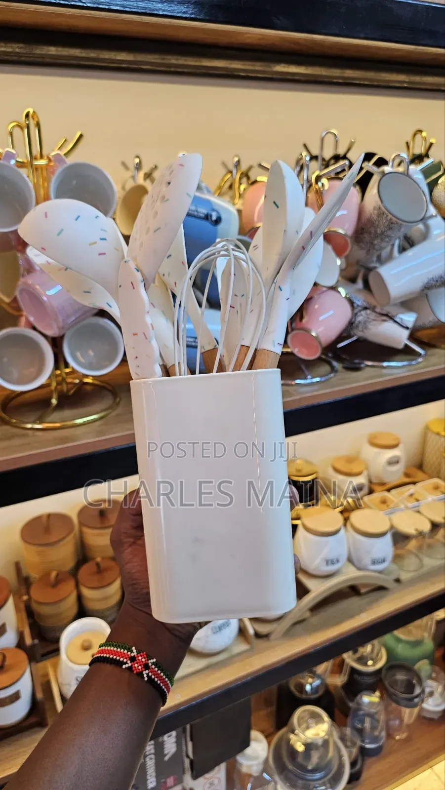 Unique White Marble Silicone Spoon Set