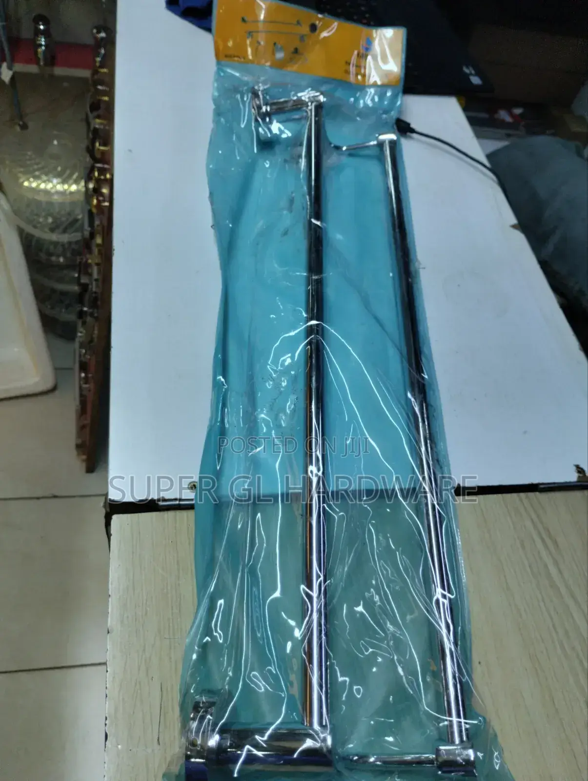 Double Silver Towel Holder