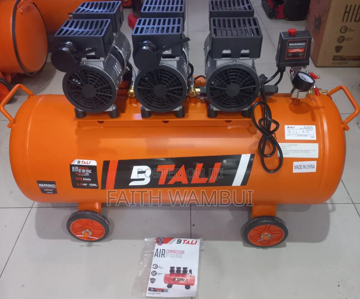 New Arrival Oil Free 3 Block Silent Air Compressor 100 Litres