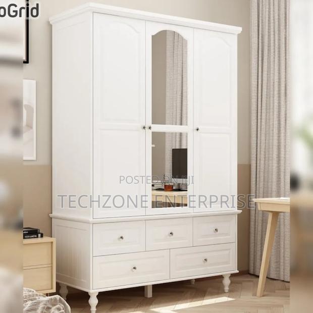 Modern Executive Assembled Wooden Wardrobe, Sleek White 