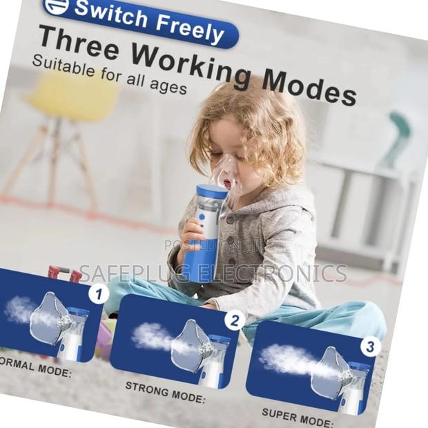 Usb Rechargeable Mesh Nebulizer in Blue - main view