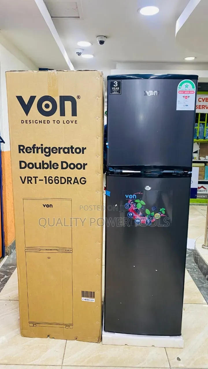 Von Double Door Refrigerator, Specifically the VRT-166drag Model