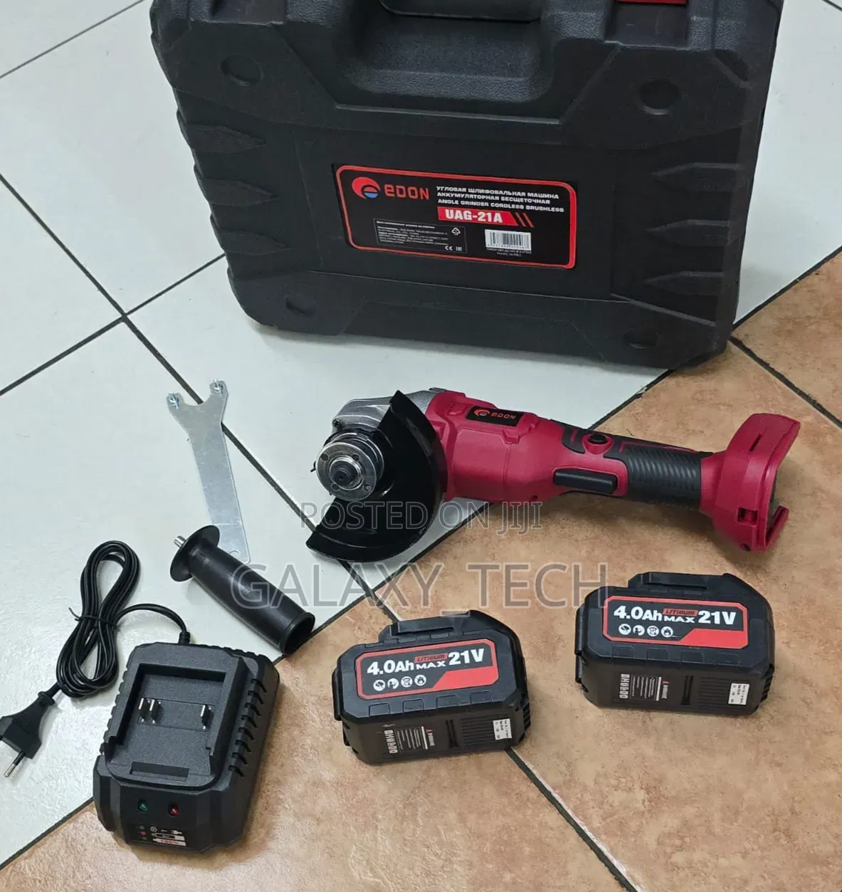 Edon 21v 4.5" Cordless Angle Grinders (2pcs Battery)