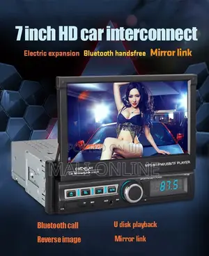 7inch Flip Out Car Stereo Single Din Mp5 Player Bluetooth Touch Screen