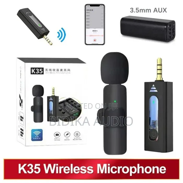  3.5mm Aux Wireless Lavalier Microphone System