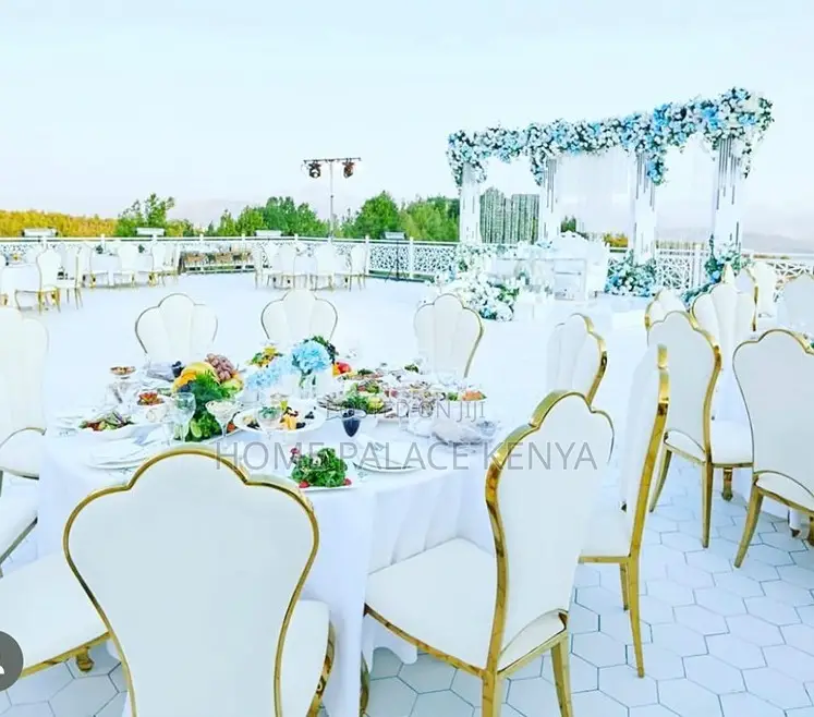 Dining Chair: High End Gold Stainless Steel Banquet Dining Chair