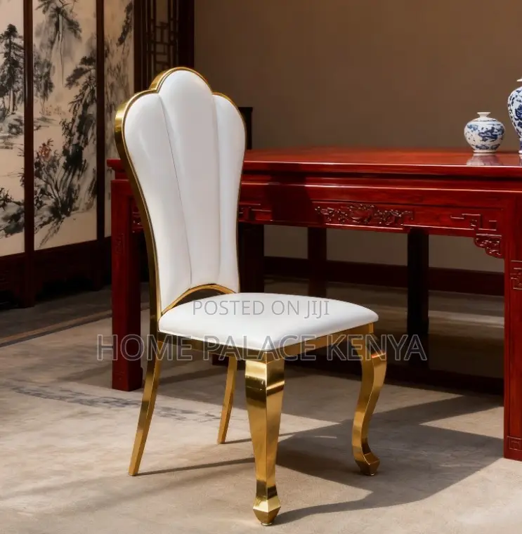 Dining Chair: High End Gold Stainless Steel Banquet Dining Chair