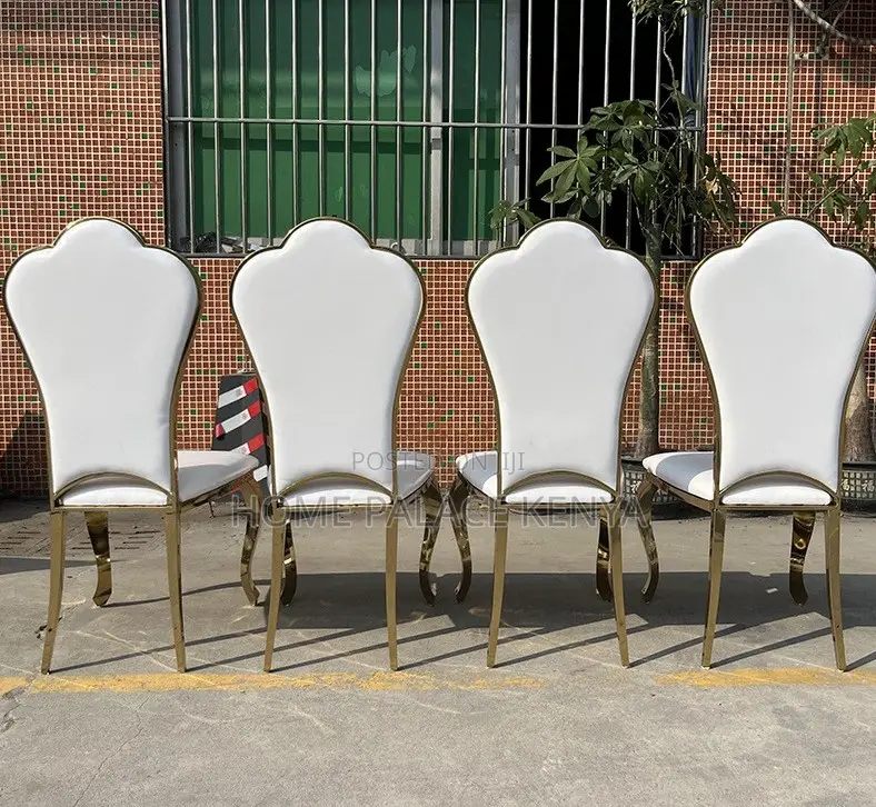 Dining Chair: High End Gold Stainless Steel Banquet Dining Chair