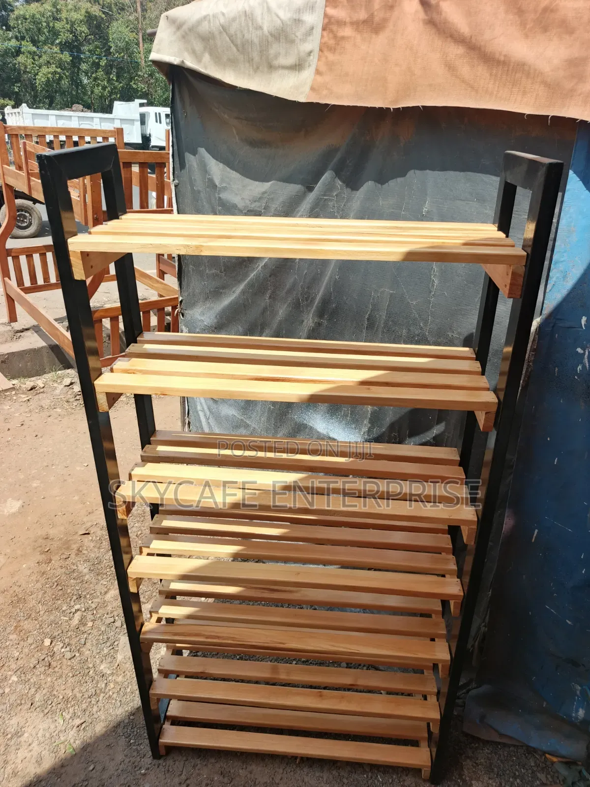 Modern Shoerack (Wood+Iron)