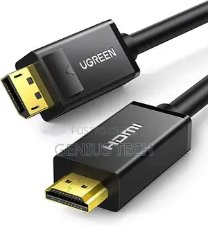 Ugreen Dp Male to Hdmi Male Cable 2m (Black) – Dp101 / Ug-10202