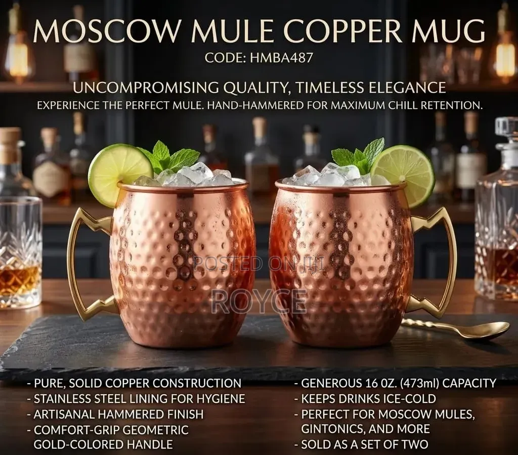 2pcs Moscow Mule Copper Mug- 500ml