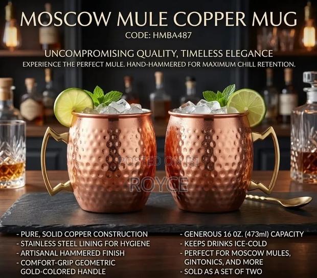 2pcs Moscow Mule Copper Mug- 500ml - thumbnail 3