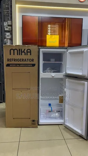 Mika 138l Double Door Top Mount Freezer Fridge