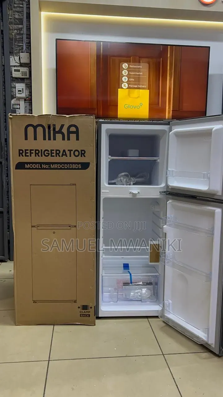 Mika 138l Double Door Top Mount Freezer Fridge