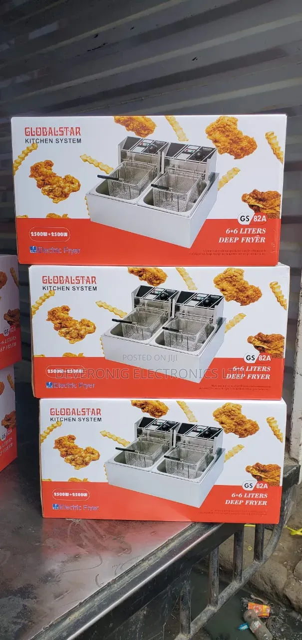 6+6lt Chips/Chicken Stainless Steel Double Deep Fryer