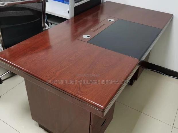 1.2m Mahogany Executive Office Task Desk - thumbnail 2