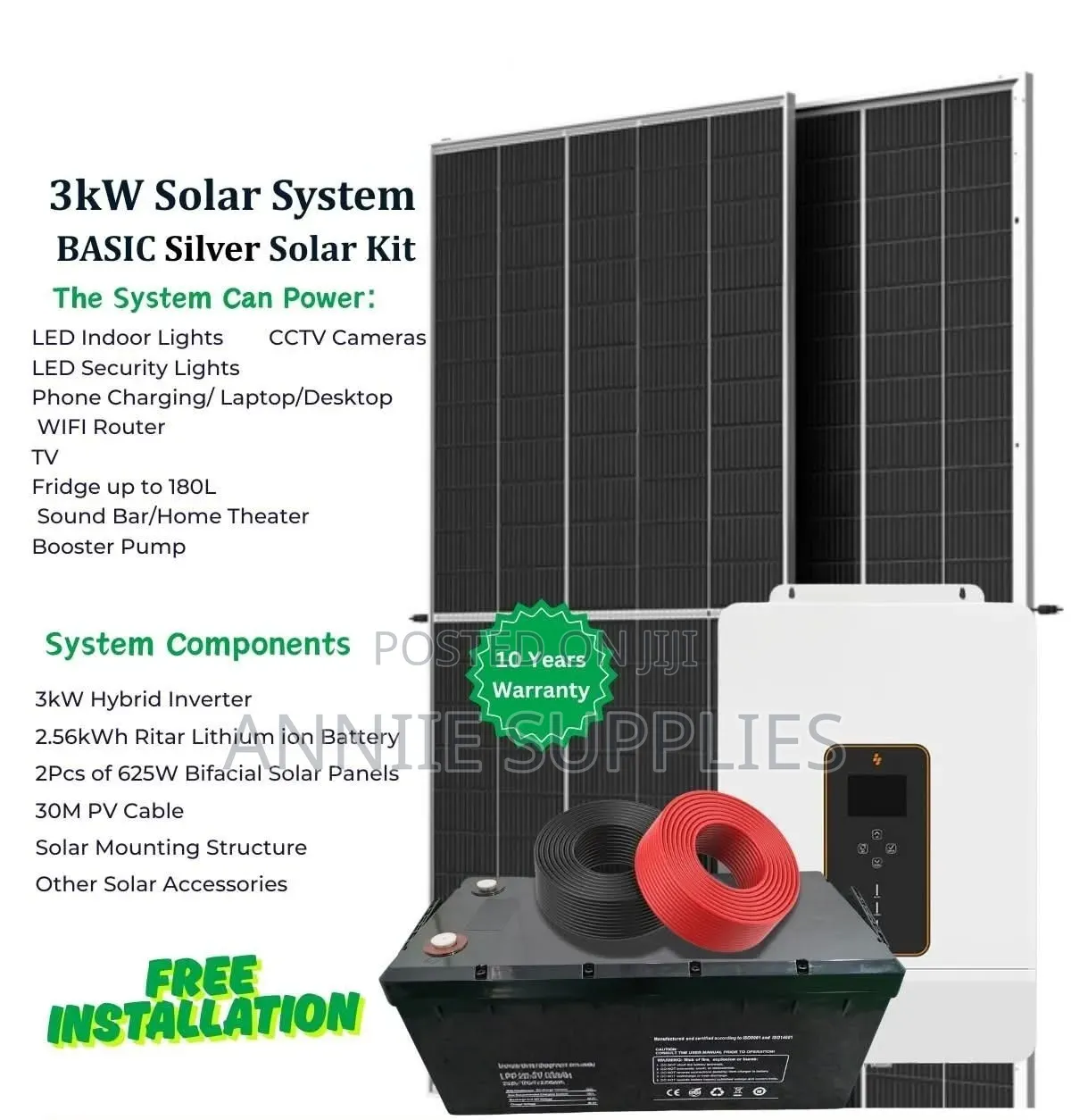 3.2kwh Lithium Silver System