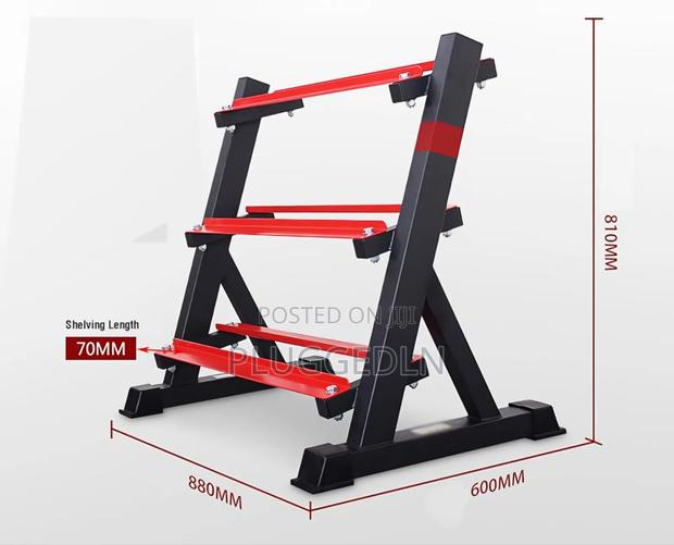 3-Tier Dumbbell Weight Rack - thumbnail 2