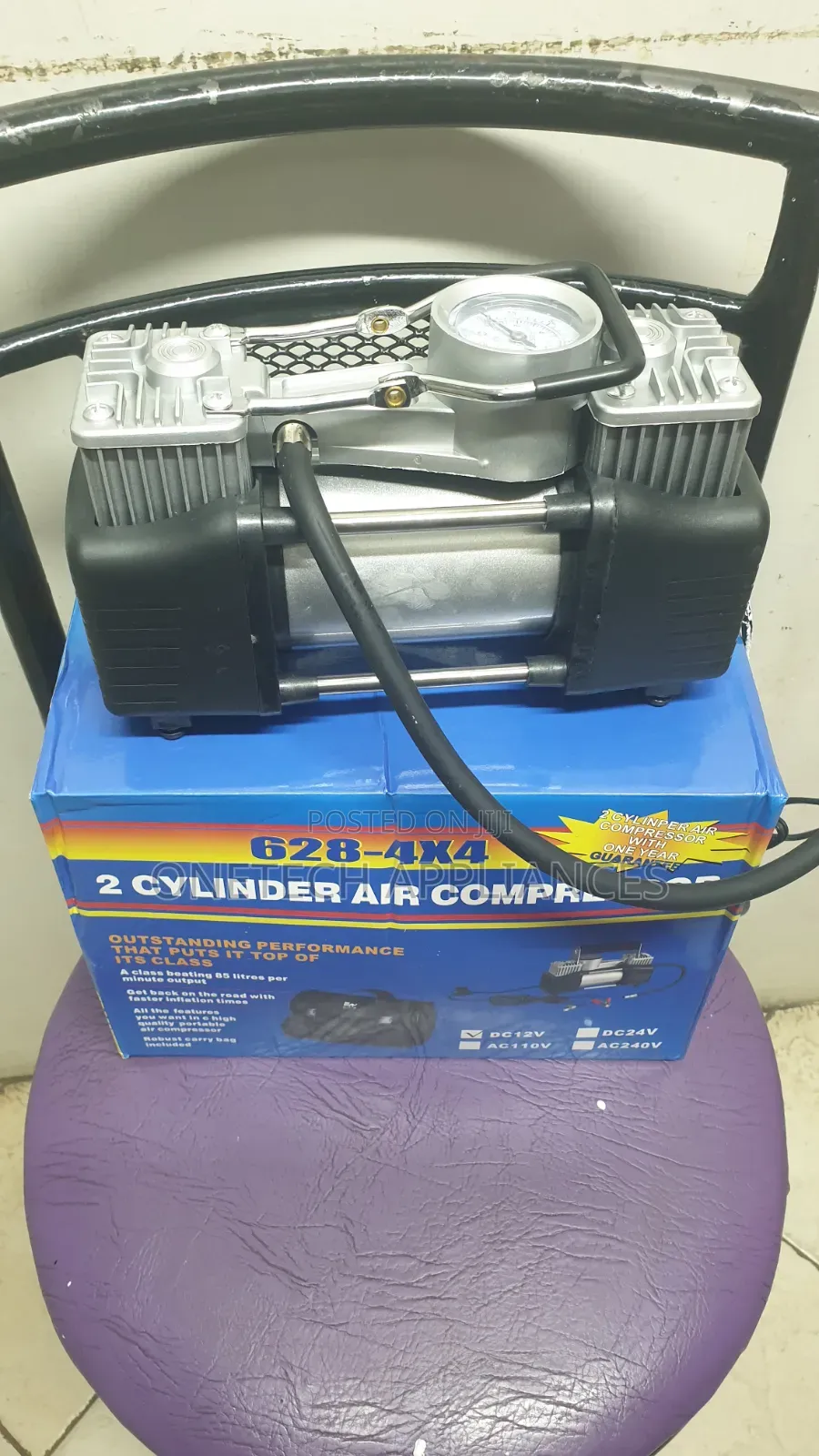 Portable Air Double Cylinder Compressor -Heavy Duty
