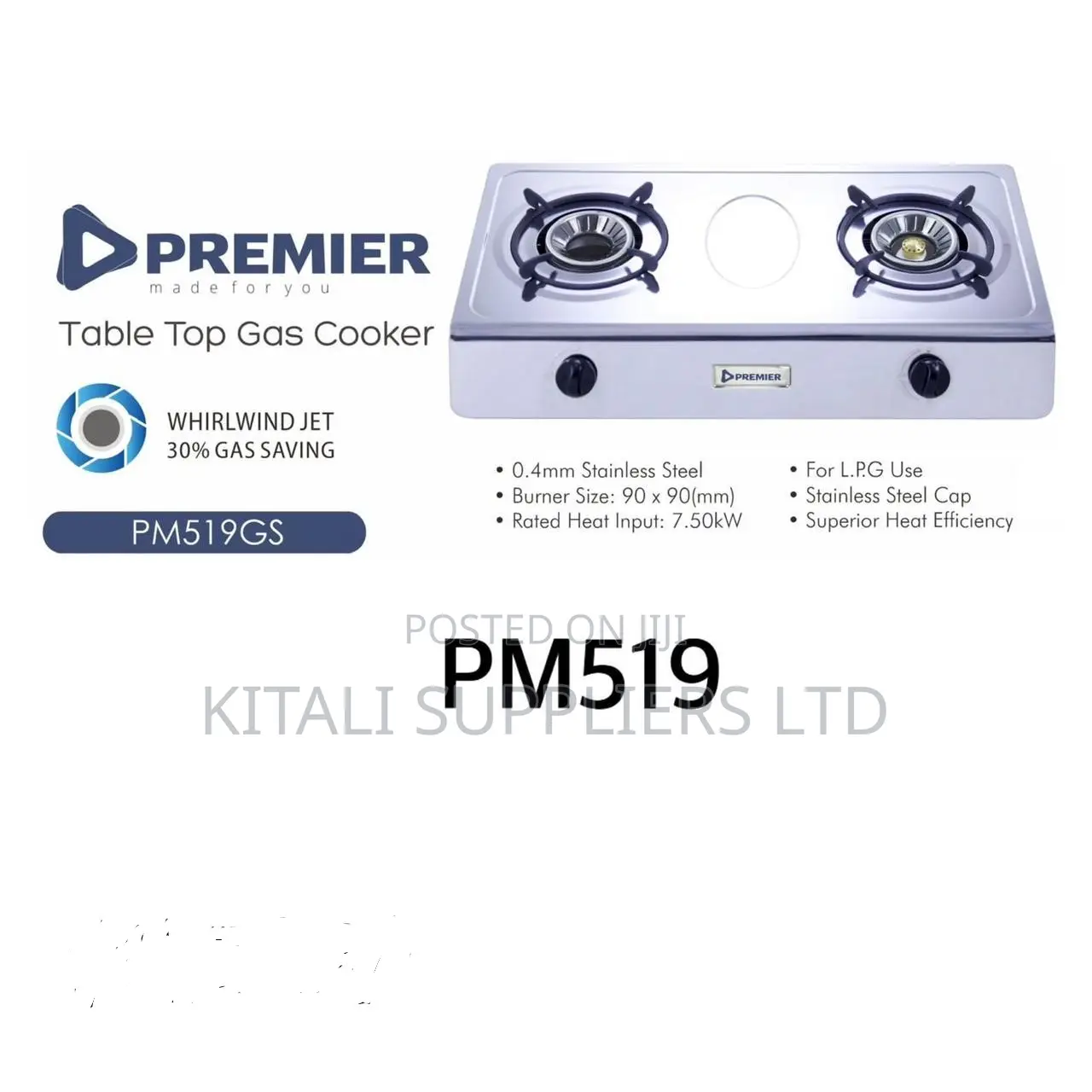 Premier Pm519gs Table Top Gas Cooker