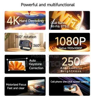 Projector Auto Focus Ultra High Definition Suitable 1080p Cy900