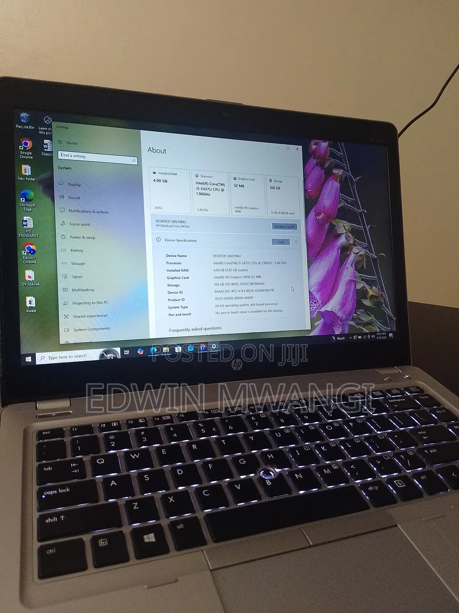Laptop HP EliteBook Folio 9470M 4GB Intel Core i5 SSD 128GB