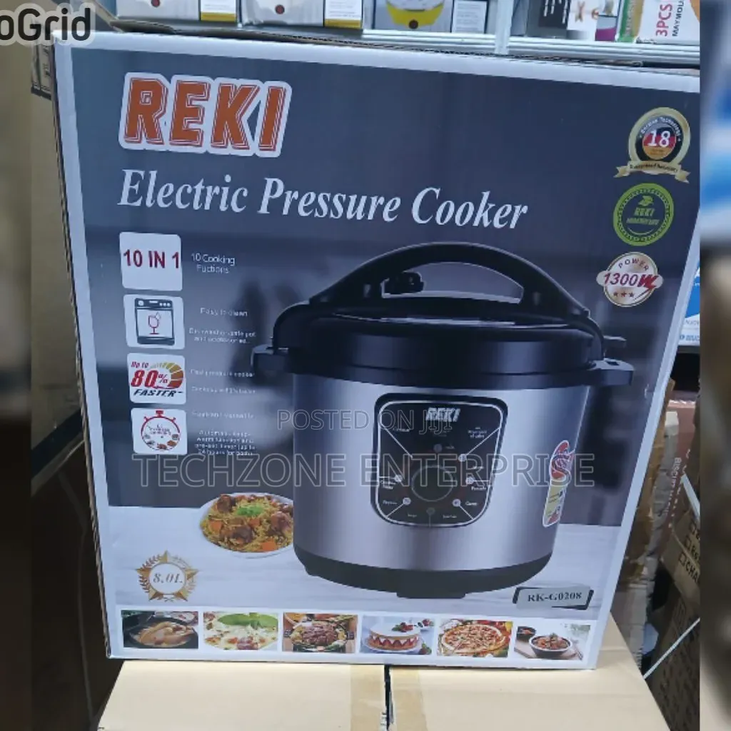 Quality 10 in 1 Reki 8 Litres Pressure Cooker 