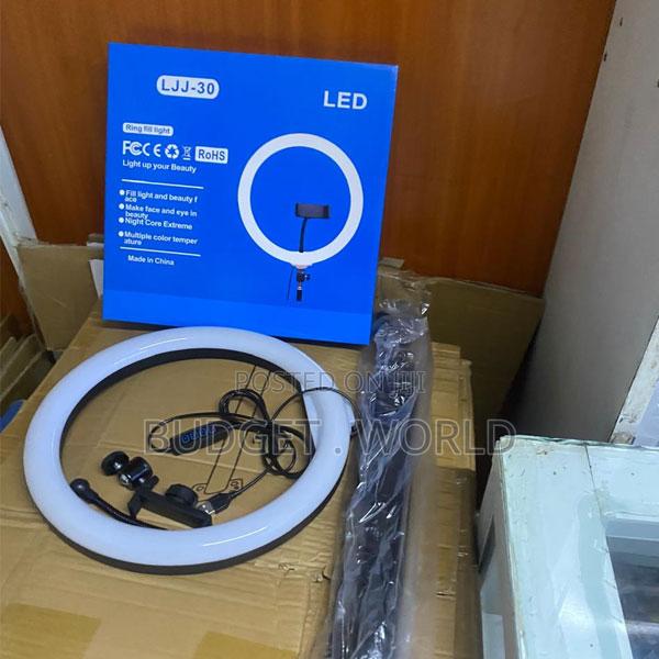 13-Inch Studio Ring Light With Adjustable Height Stand for Professiona