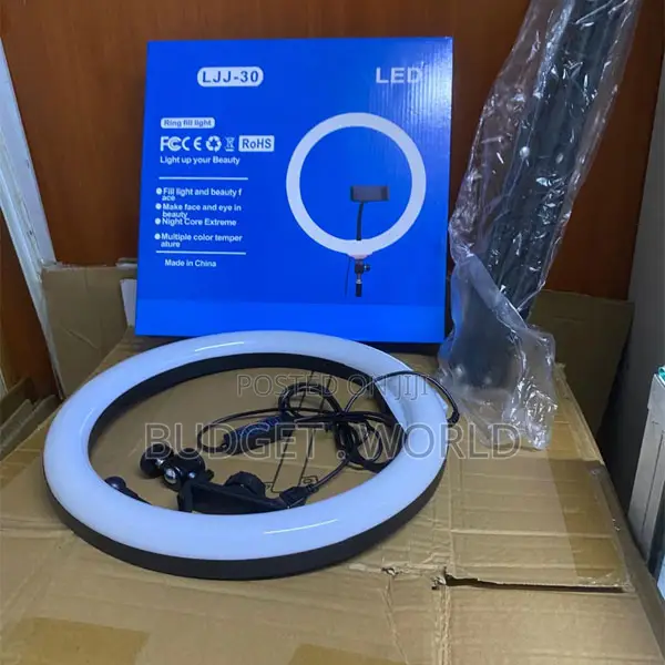 13-Inch Multi-Function Ring Light With Tall Adjustable Stand for Mobil