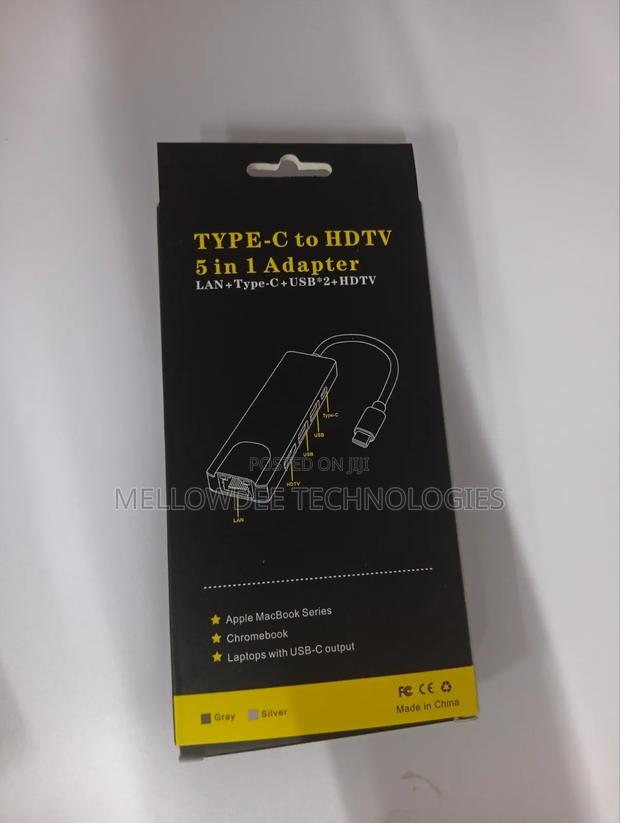 Type -C to Ethernet,Hdtv 5 in 1 - thumbnail 2