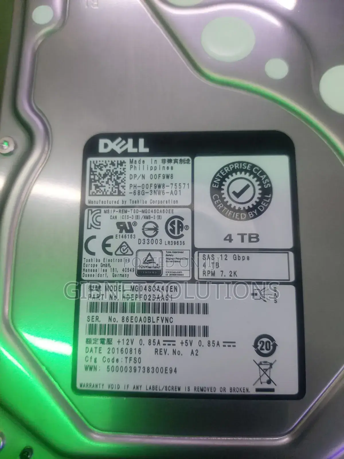 Dell 4tb Sas Harddisk