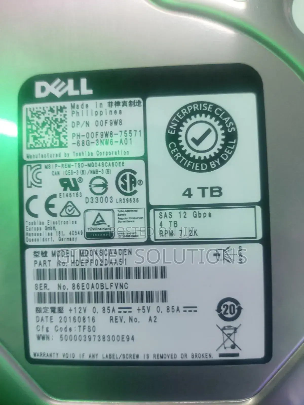 Dell 4tb Sas Harddisk