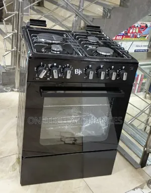 BJS Cooker, Elite 60×60 3+1 Electric/Gas Cooker ,Turbo Fan,Black