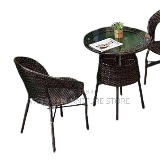 Dining Set; Two Seaters Round Patio Garden and Balcony Dining Set - thumbnail 2