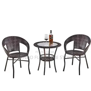 Dining Set; Two Seaters Round Patio Garden and Balcony Dining Set