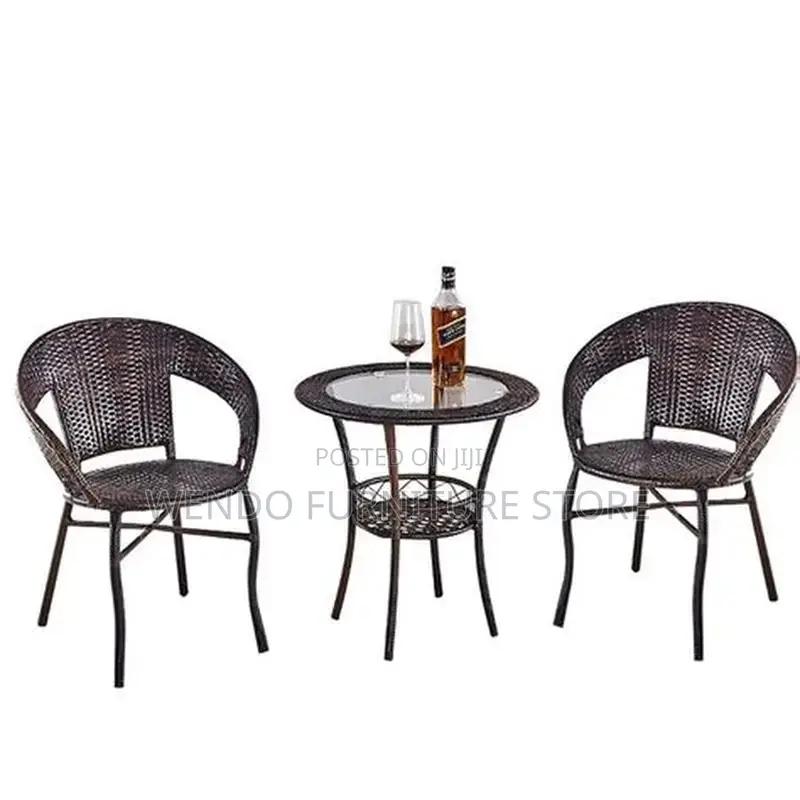 Dining Set; Two Seaters Round Patio Garden and Balcony Dining Set