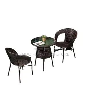 Dining Set; Two Seaters Round Patio Garden and Balcony Dining Set