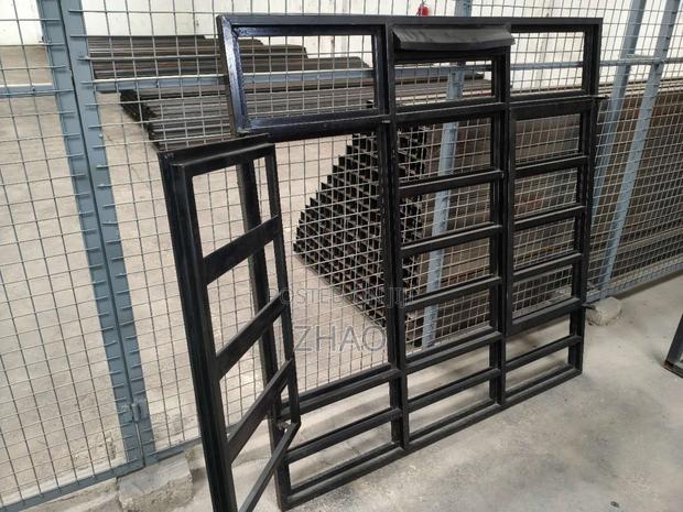 Steel Windows!Heavy Duty Steel Security Door With Grille - Black