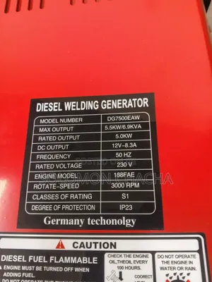 Pulsar 6.9kva Diesel Welding Generator Best Quality