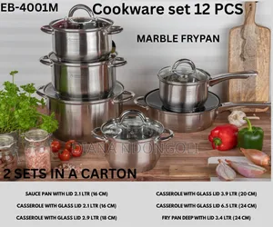 New In! *Eb4001* With Marble (Nonstick ) Deep Pan