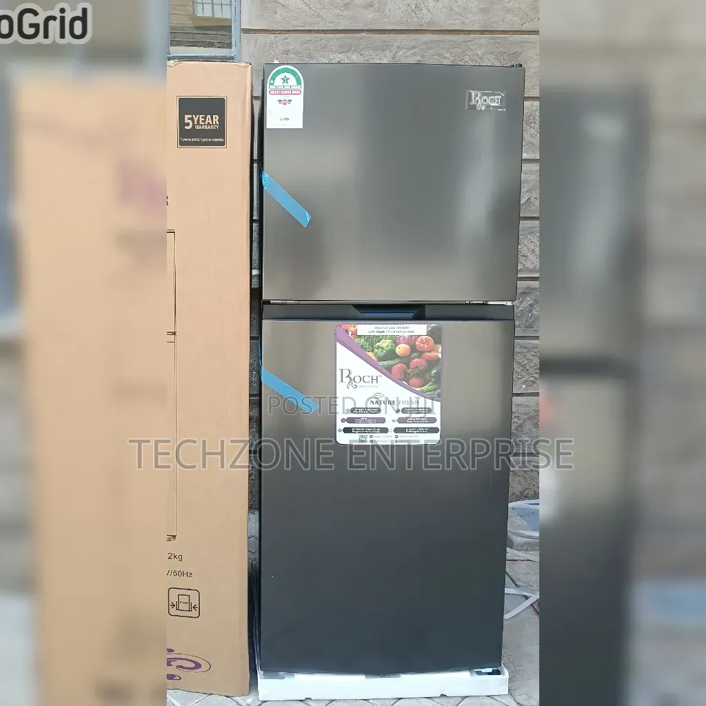 181l Roch RFR-225-Dt-B Double Door No Frost Refrigerator, Silver 