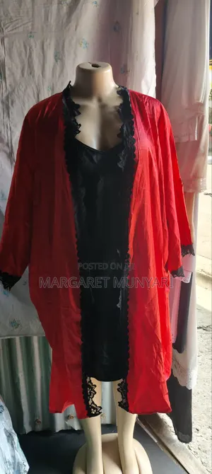 Red and Black Flowerd Night Gowns