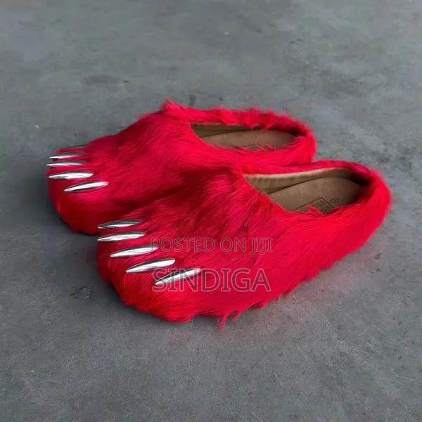 Fur Clow Slippers With Matching Box