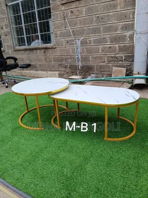 *2in1 Wood(Mdf)Effect With Oval Shaped Nesting Coffee Table Set(2pcs)